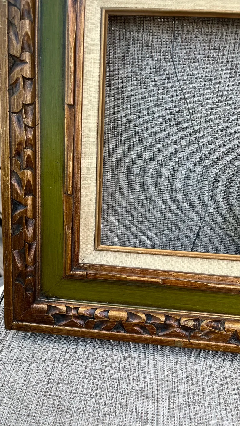 Vintage mid-Century Carved Mexican Frame image indicator(3)