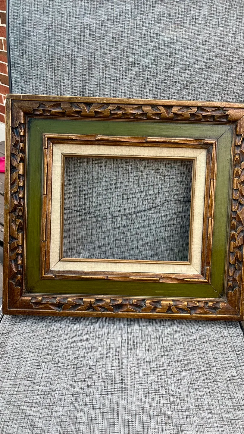 Vintage mid-Century Carved Mexican Frame image indicator(4)