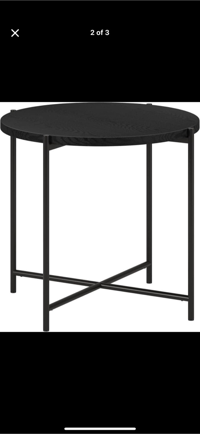 Round Black Side Table - photo 3