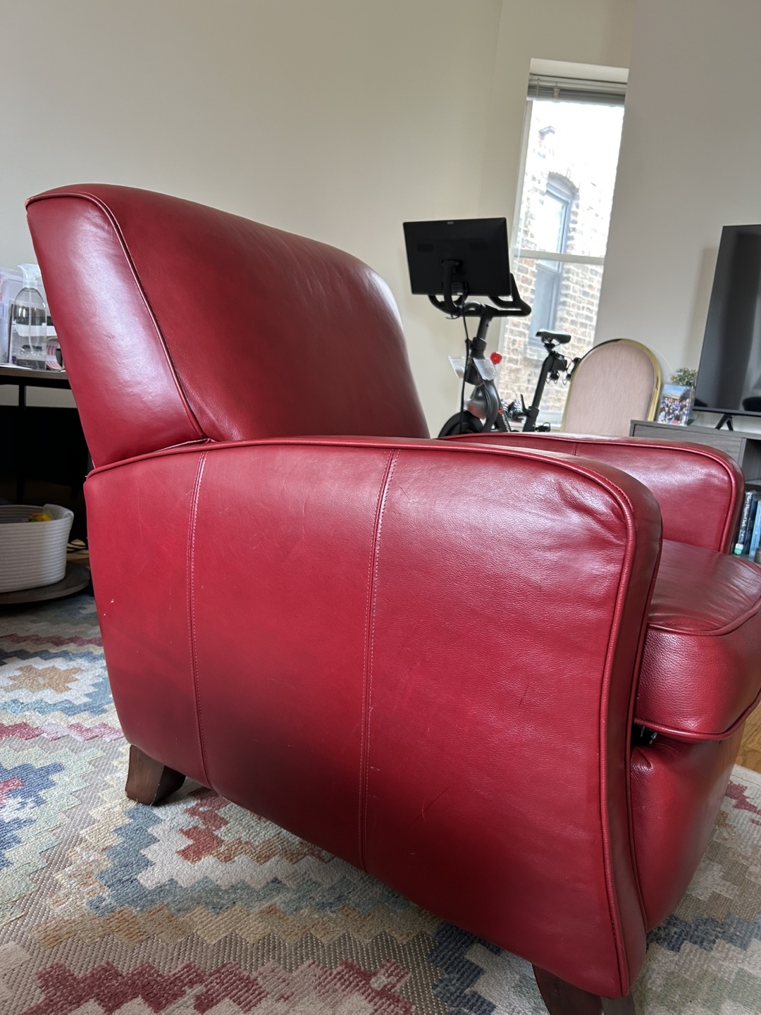 Red Leather Recliner - photo 2