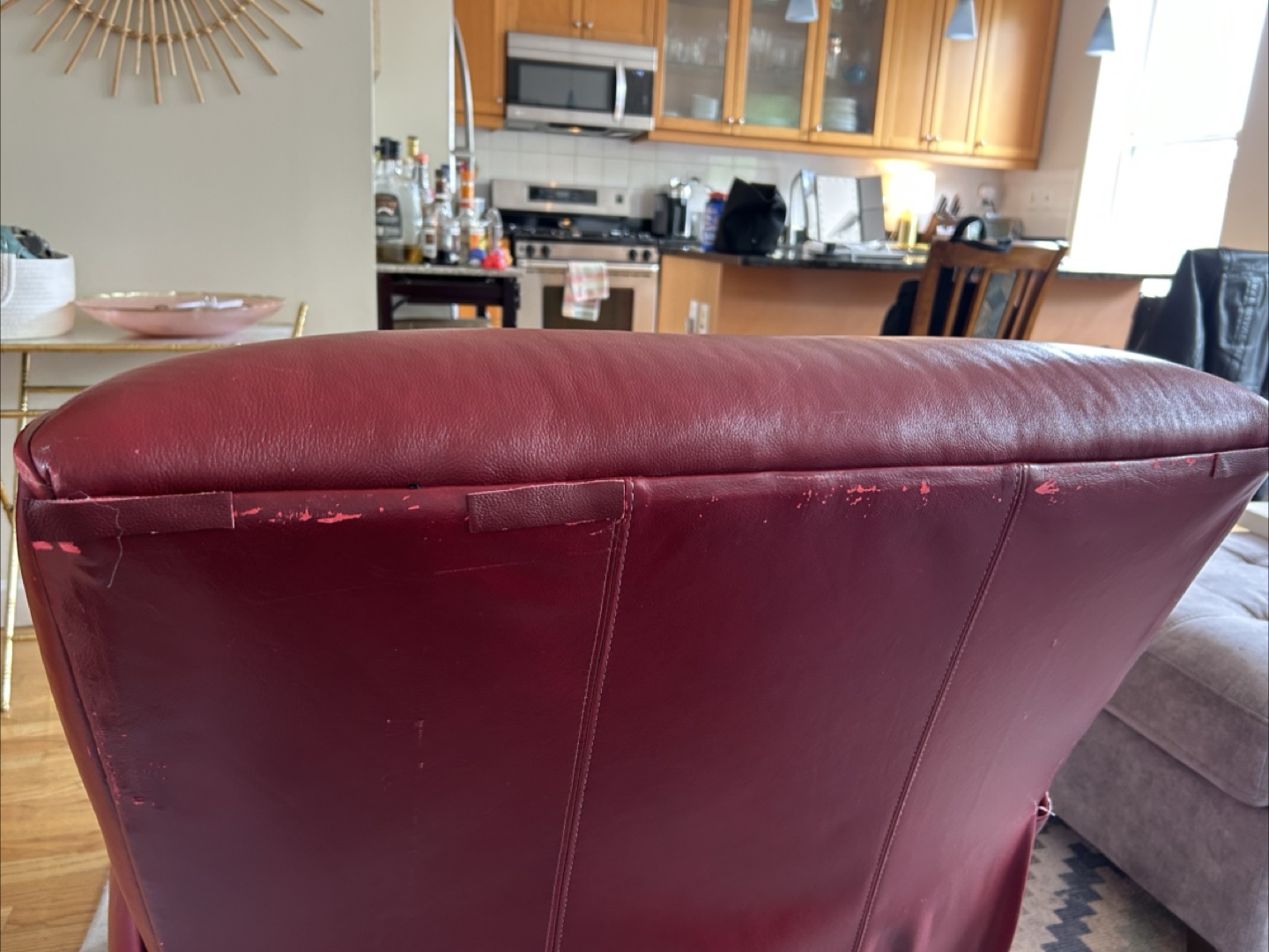 Red Leather Recliner - photo 5