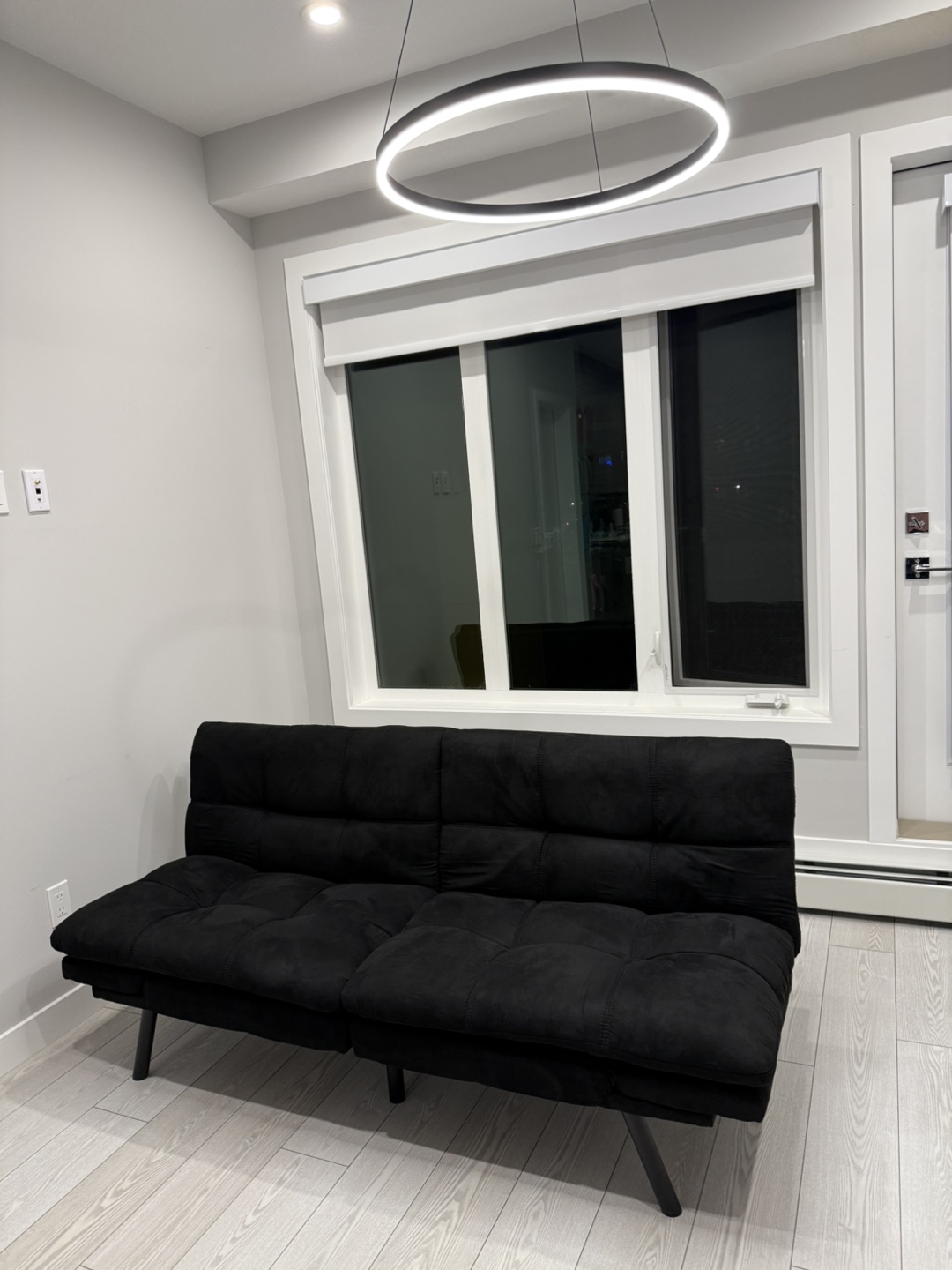 Black Futon (Convertible Sofa to twin bed)