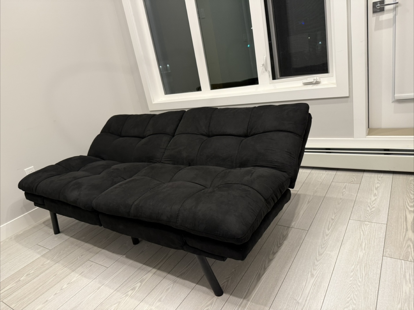Black Futon (Convertible Sofa to twin bed) - photo 3