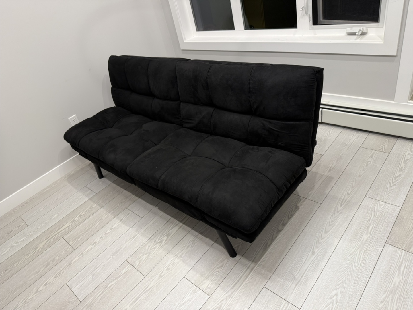 Black Futon (Convertible Sofa to twin bed) - photo 2