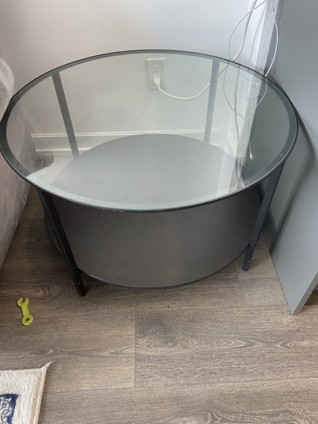 IKEA Round Coffee Table with Lower Shelf - photo 4
