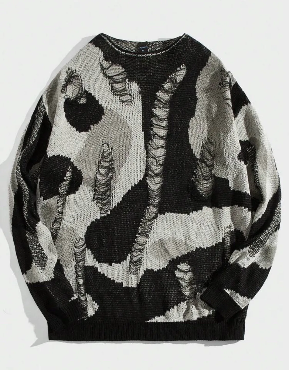 Distressed Camouflage Sweater thumbnail