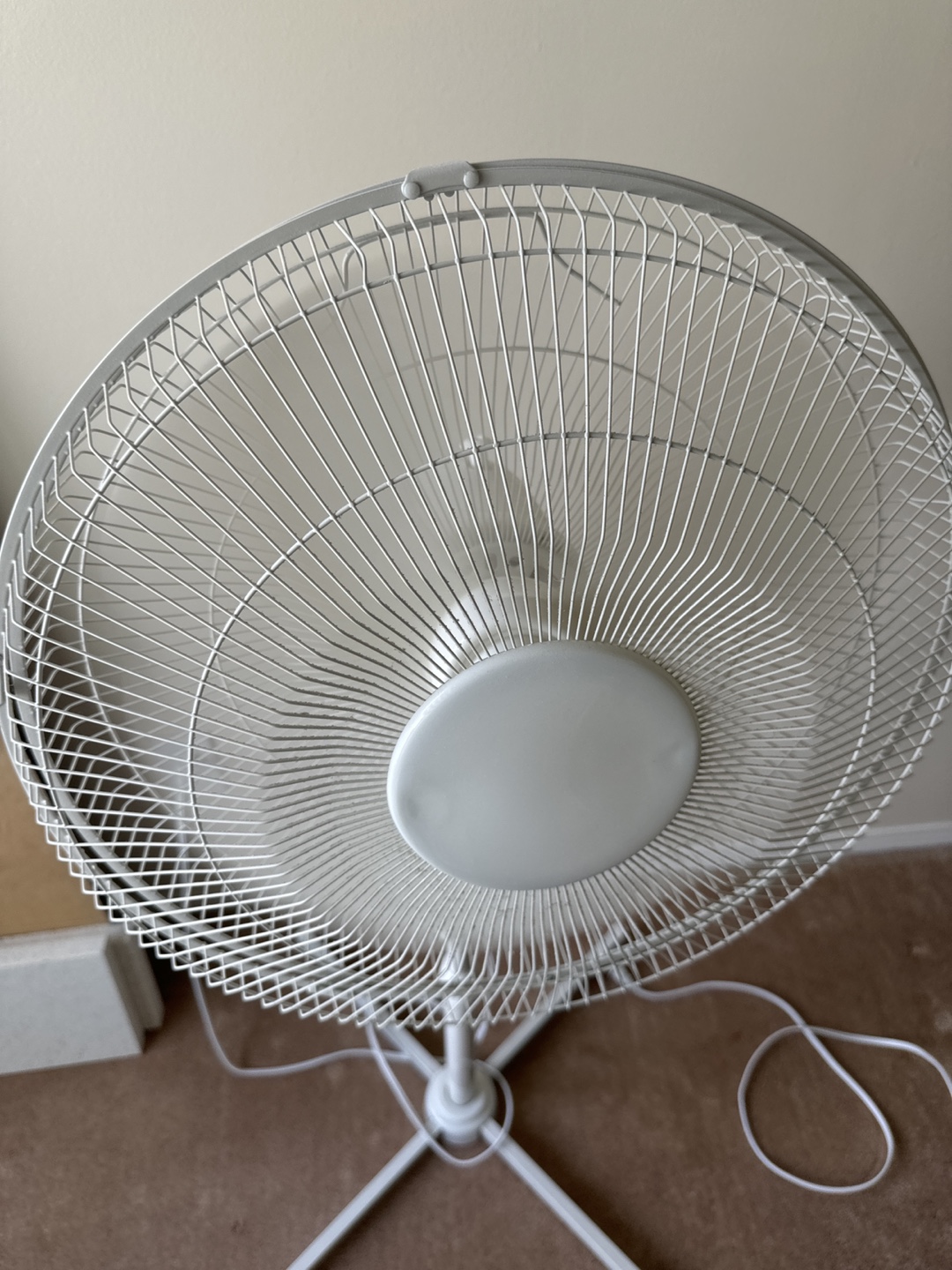 White Standing Fan