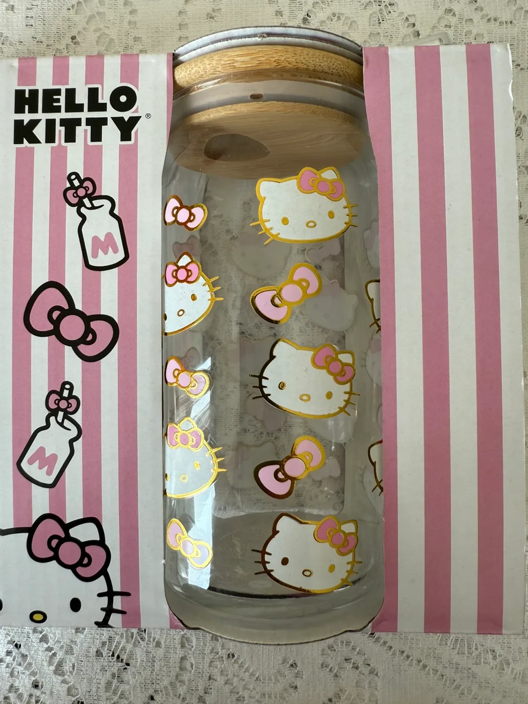 💗 Hello Kitty Glass Jar Gift Set 🆕(Authentic) image indicator(5)