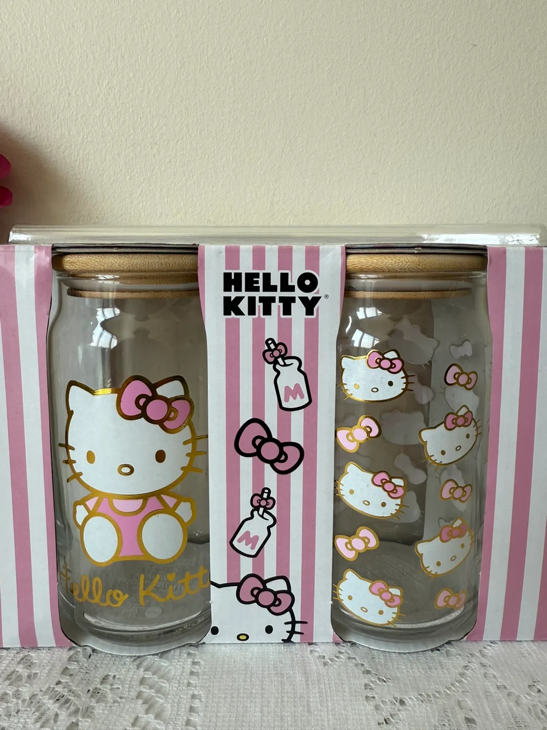 💗 Hello Kitty Glass Jar Gift Set 🆕(Authentic) image indicator(2)