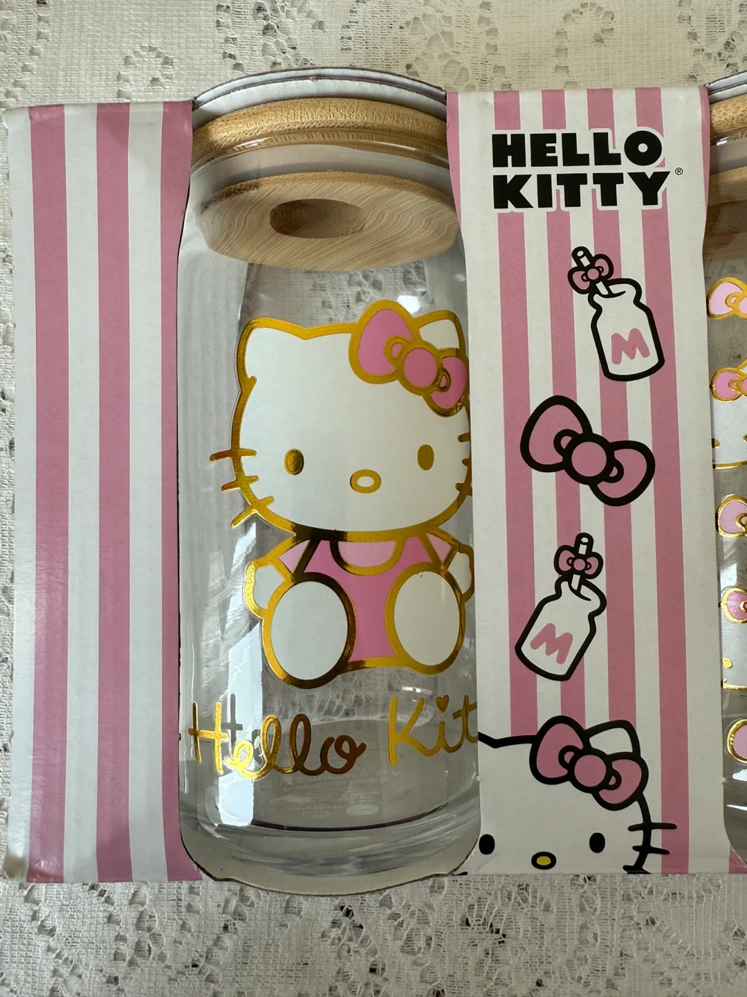 💗 Hello Kitty Glass Jar Gift Set 🆕(Authentic) image indicator(4)