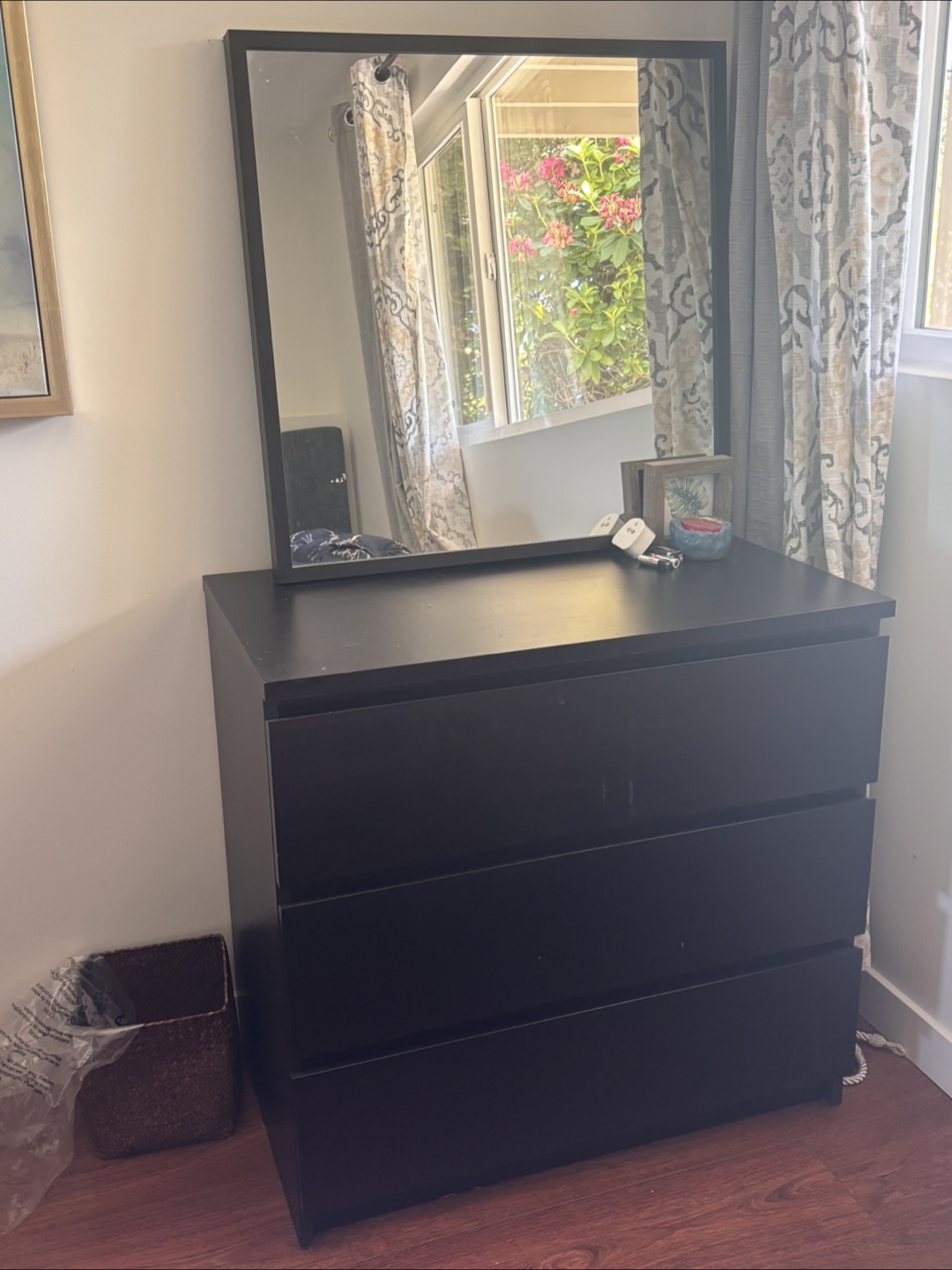 Black Dresser with Mirror