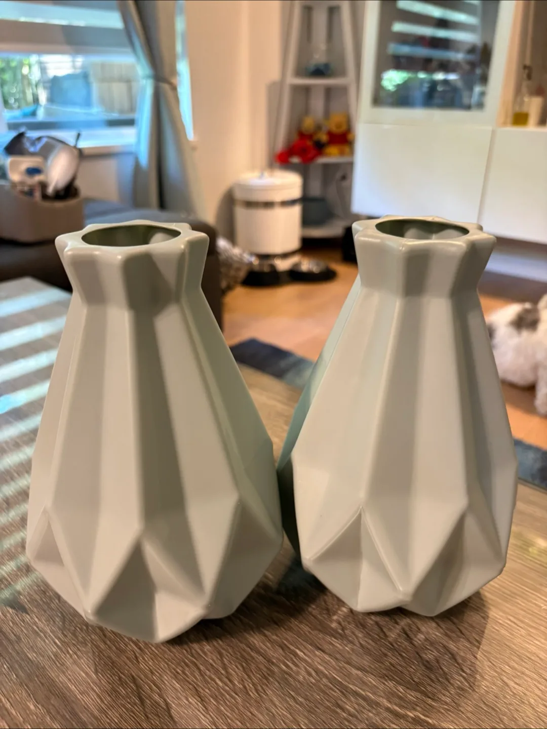 Pair of Decorative Geometric Vases thumbnail