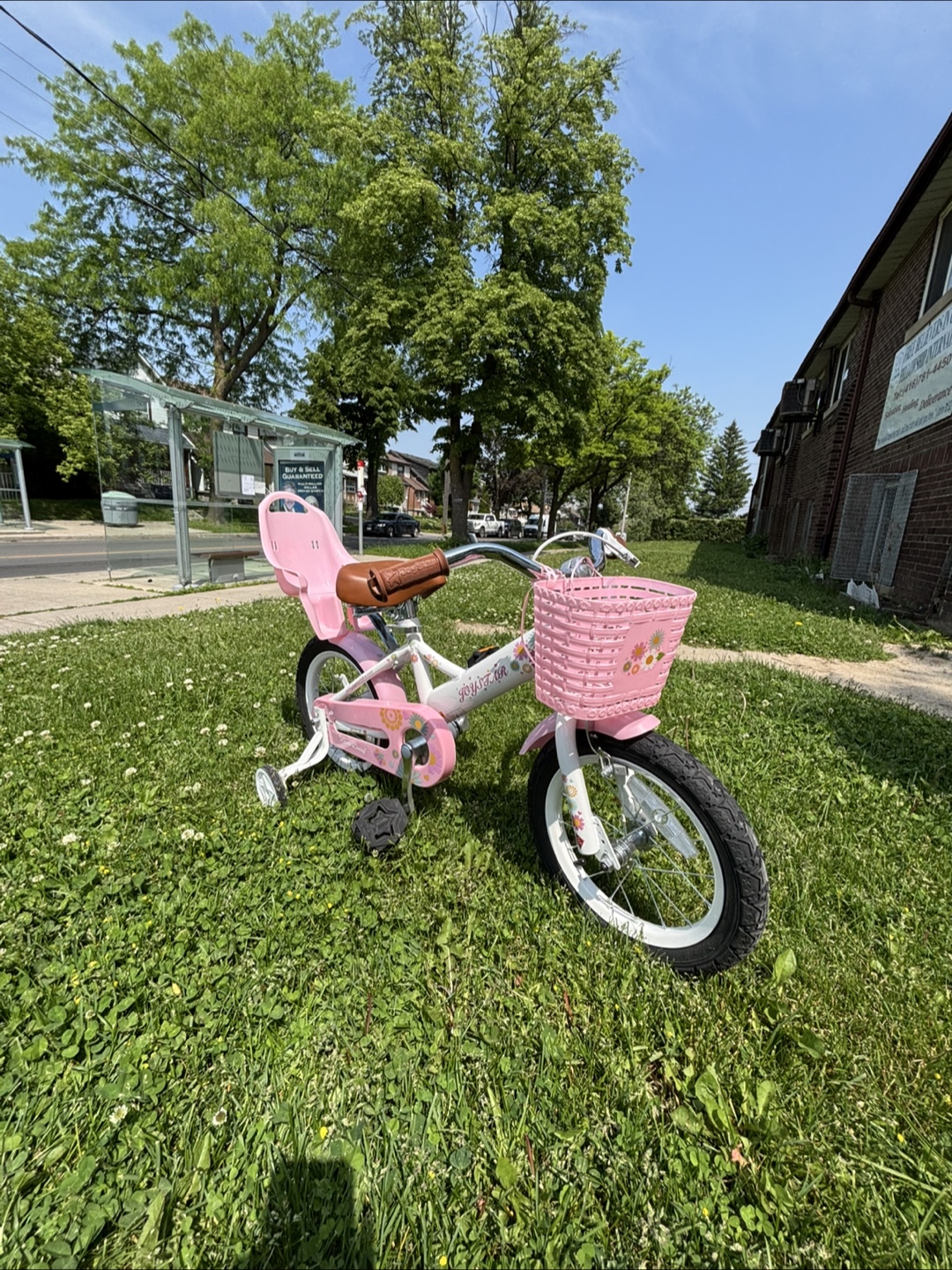 Pink Children's Bicycle with doll seat - photo 2