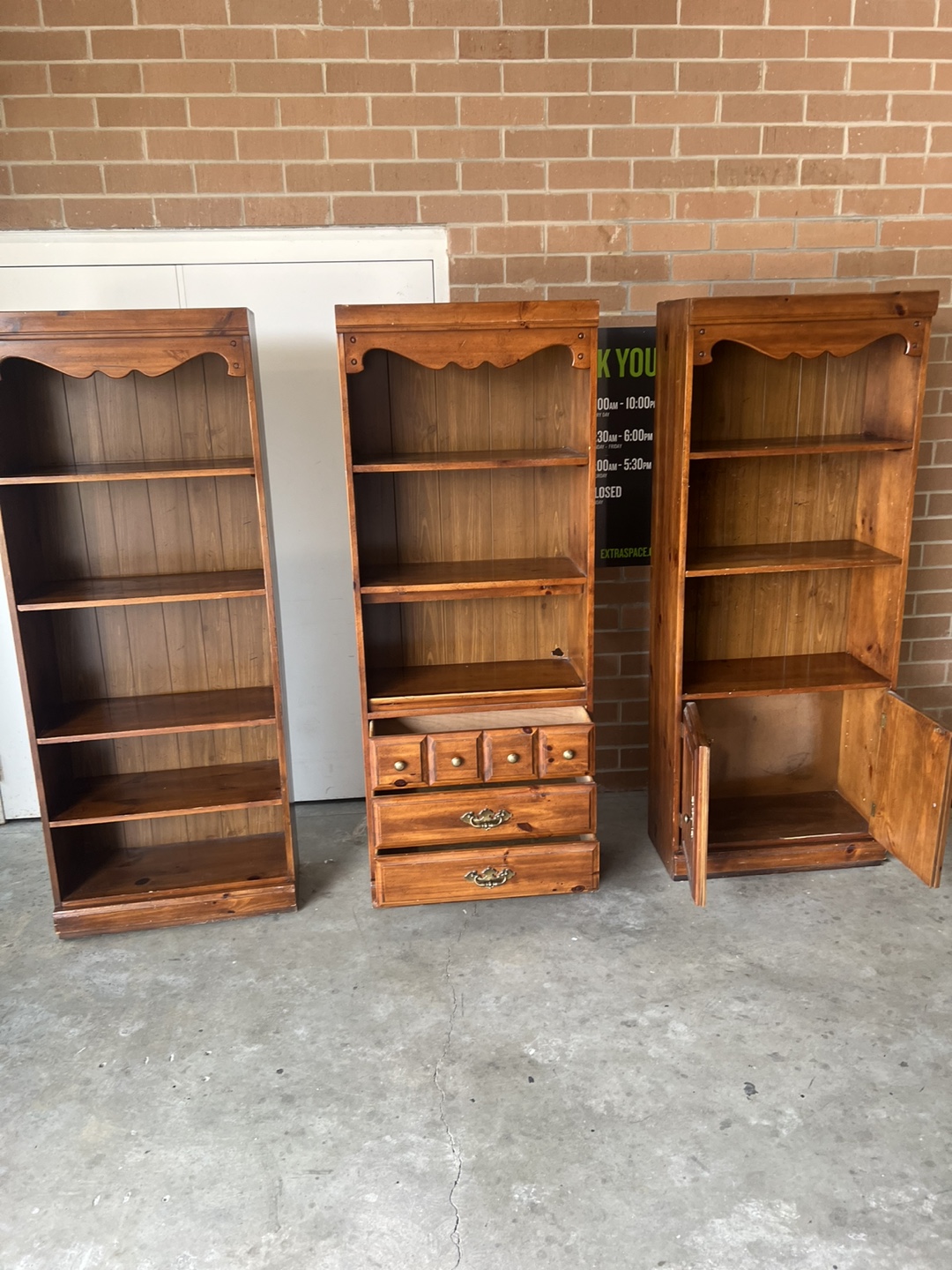 Set of 3 Wooden Bookshelves - photo 5