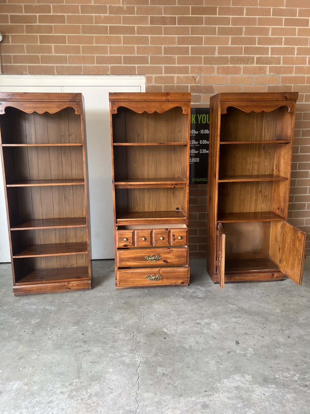 Set of 3 Wooden Bookshelves - photo 4