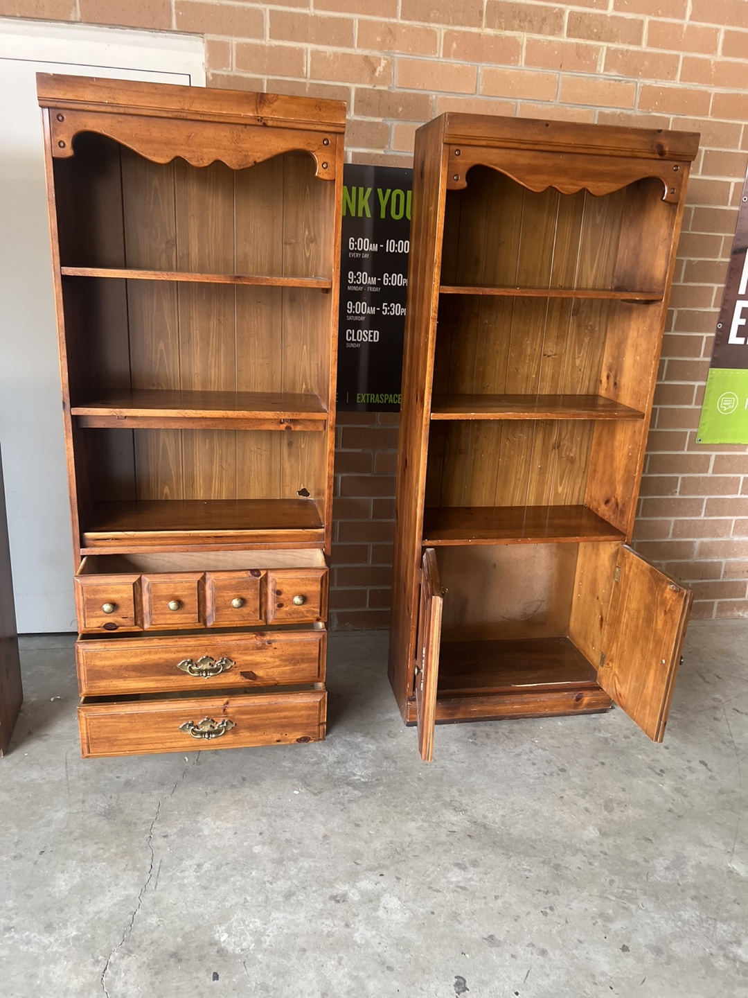 Set of 3 Wooden Bookshelves - photo 3