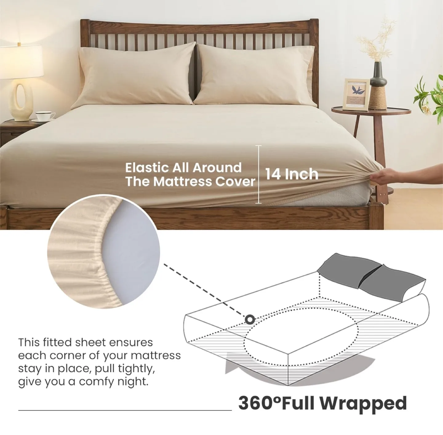 Linen Queen Bed Sheet Set image indicator(4)