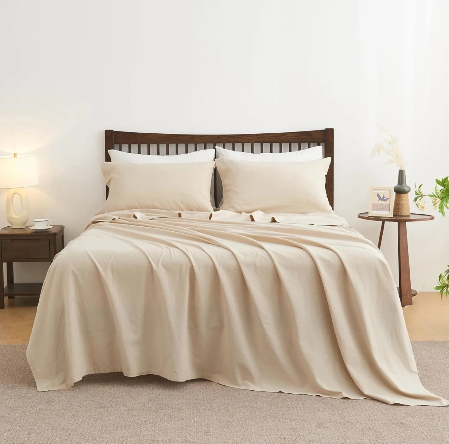Linen Queen Bed Sheet Set thumbnail