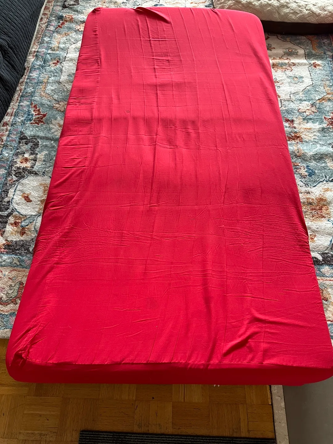 Twin Foam Mattress with mattress cover thumbnail