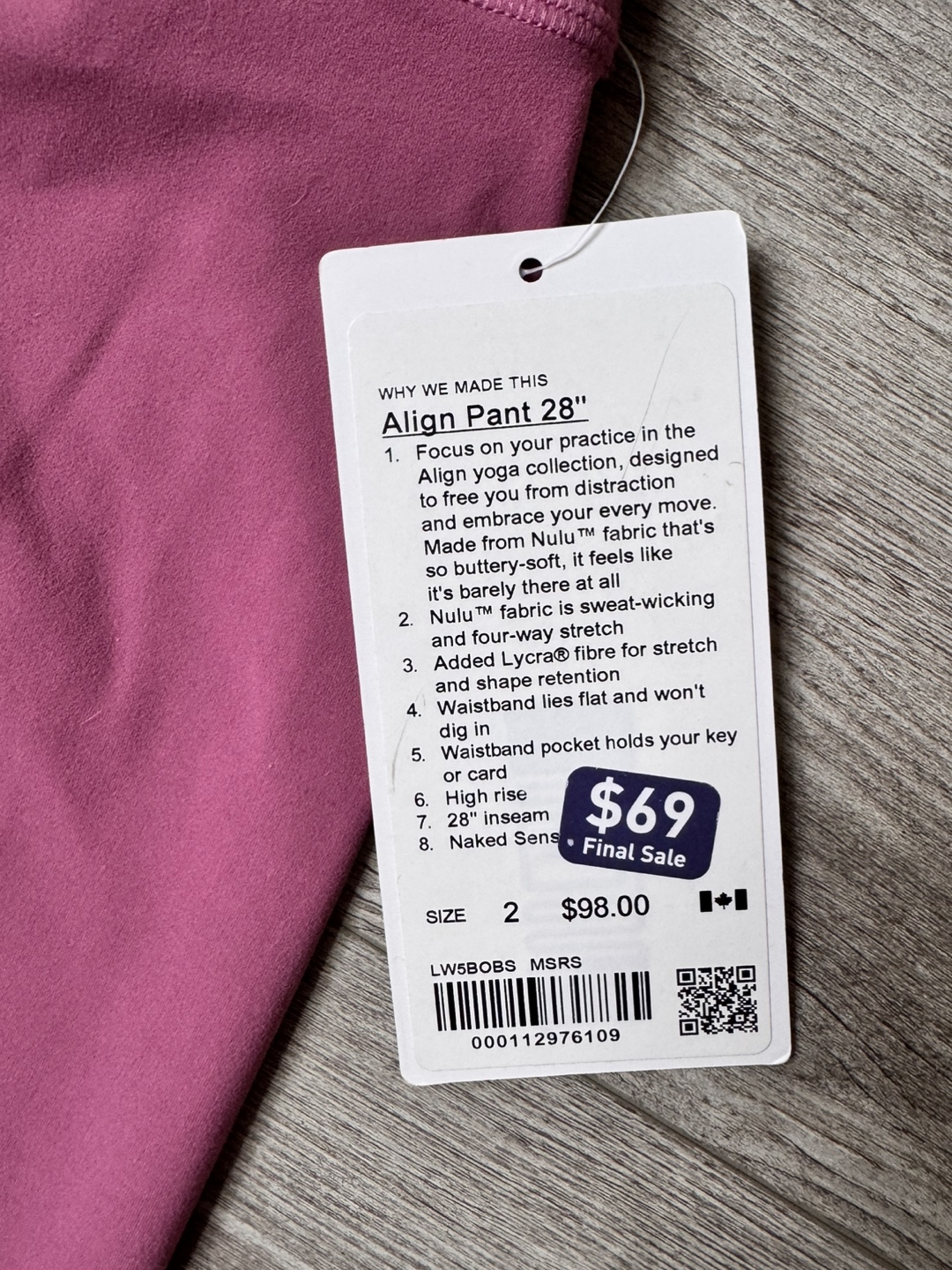 Lululemon Align Pant 28" - Size 2 - photo 2