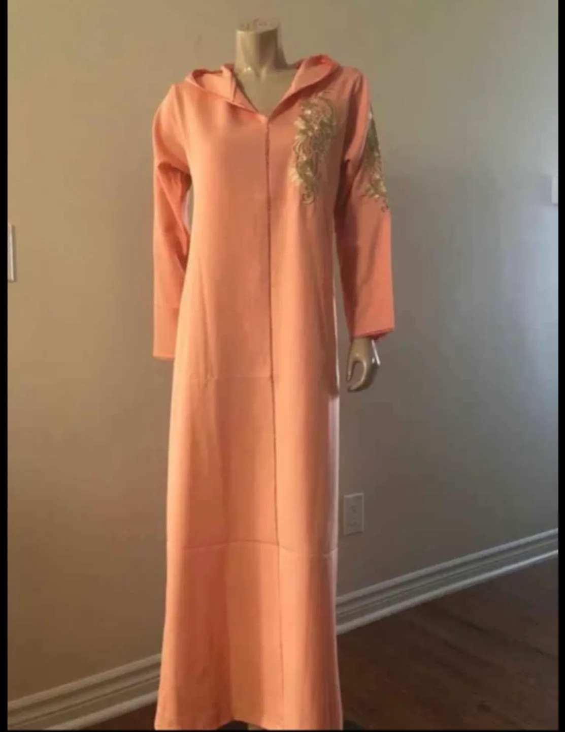 Embroidered Hooded Dress thumbnail