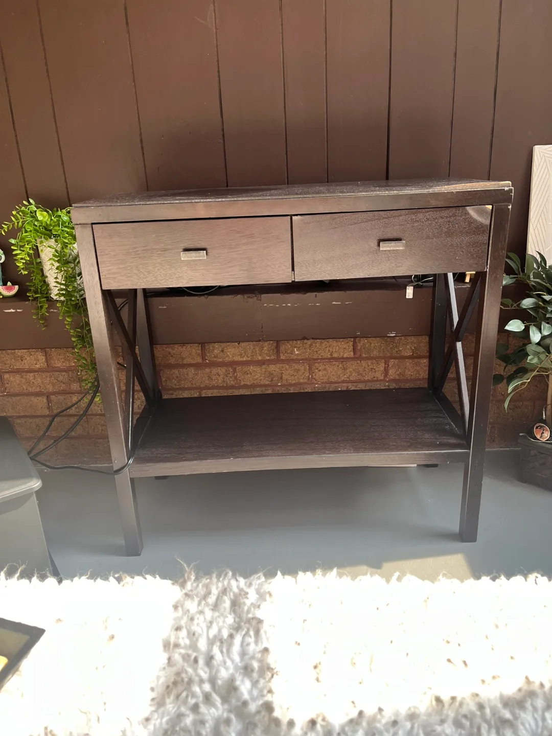 Wooden Console Table with Drawers thumbnail
