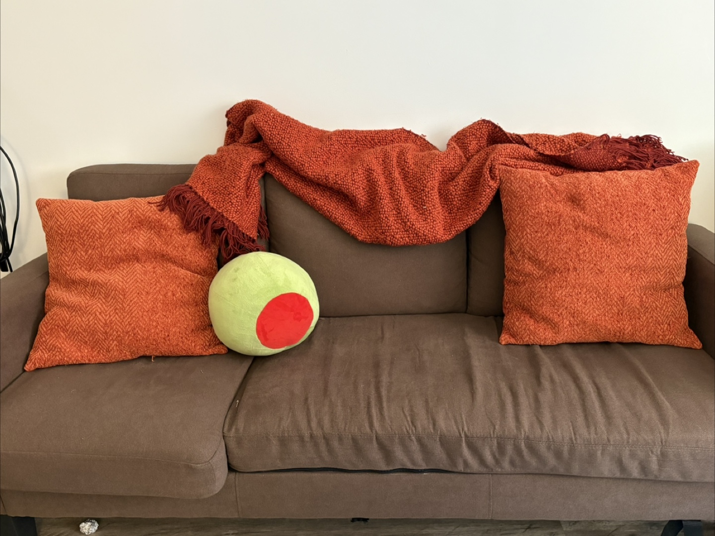 Stuffed olive throw pillow - photo 2
