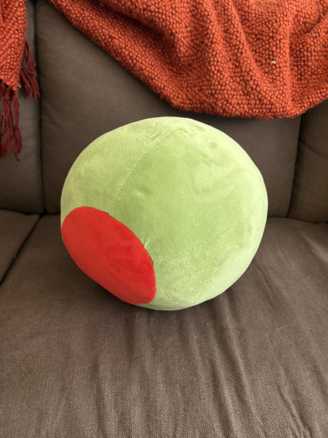 Stuffed olive throw pillow