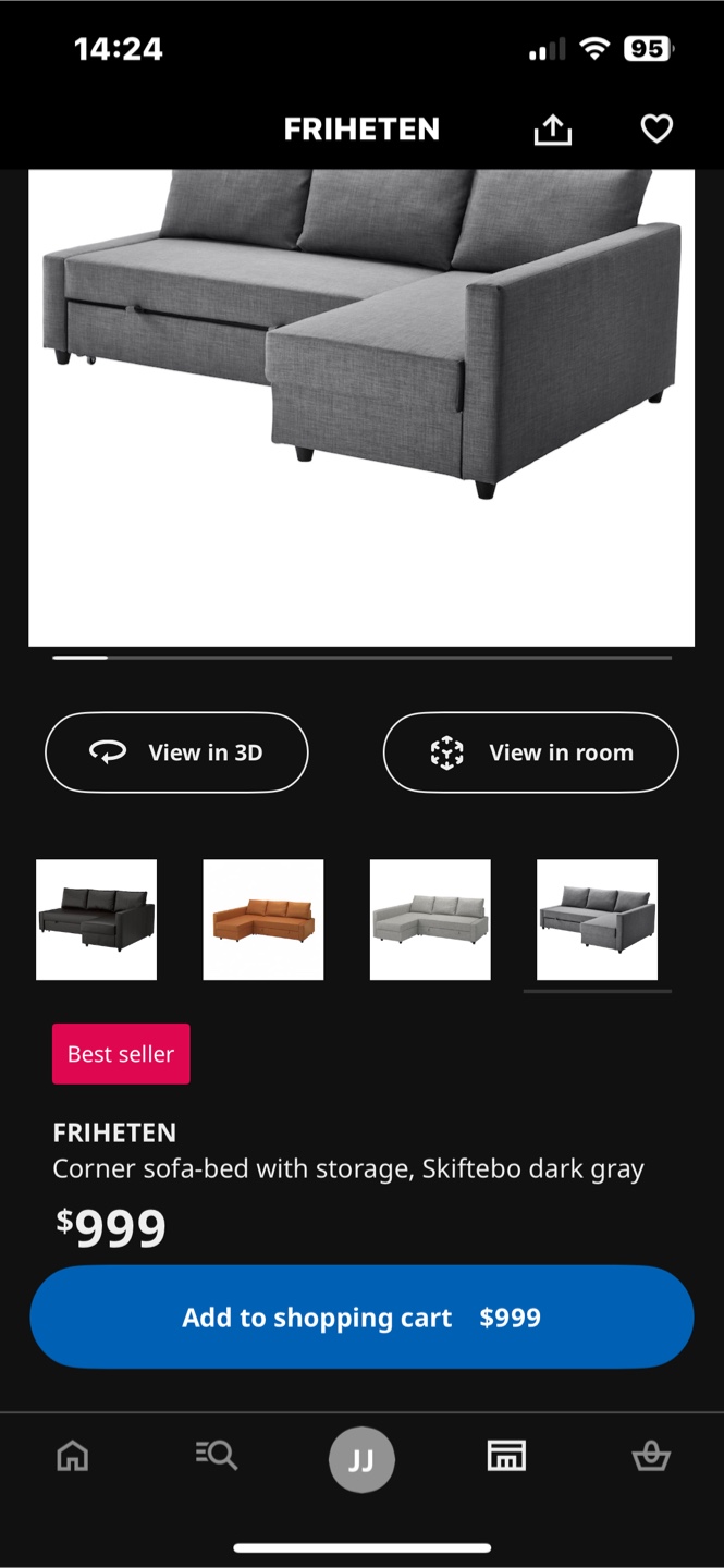IKEA FRIHETEN Corner Sofa-Bed with Storage - photo 5