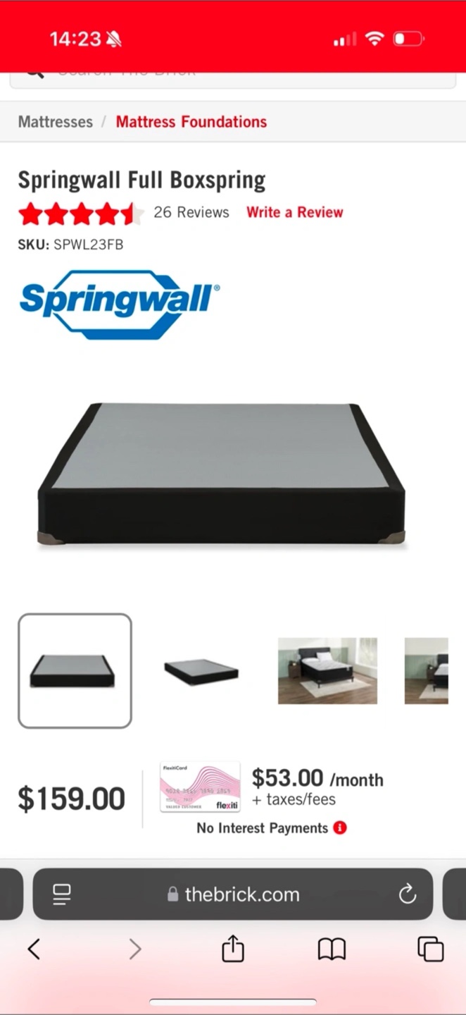 Springwall Full Boxspring