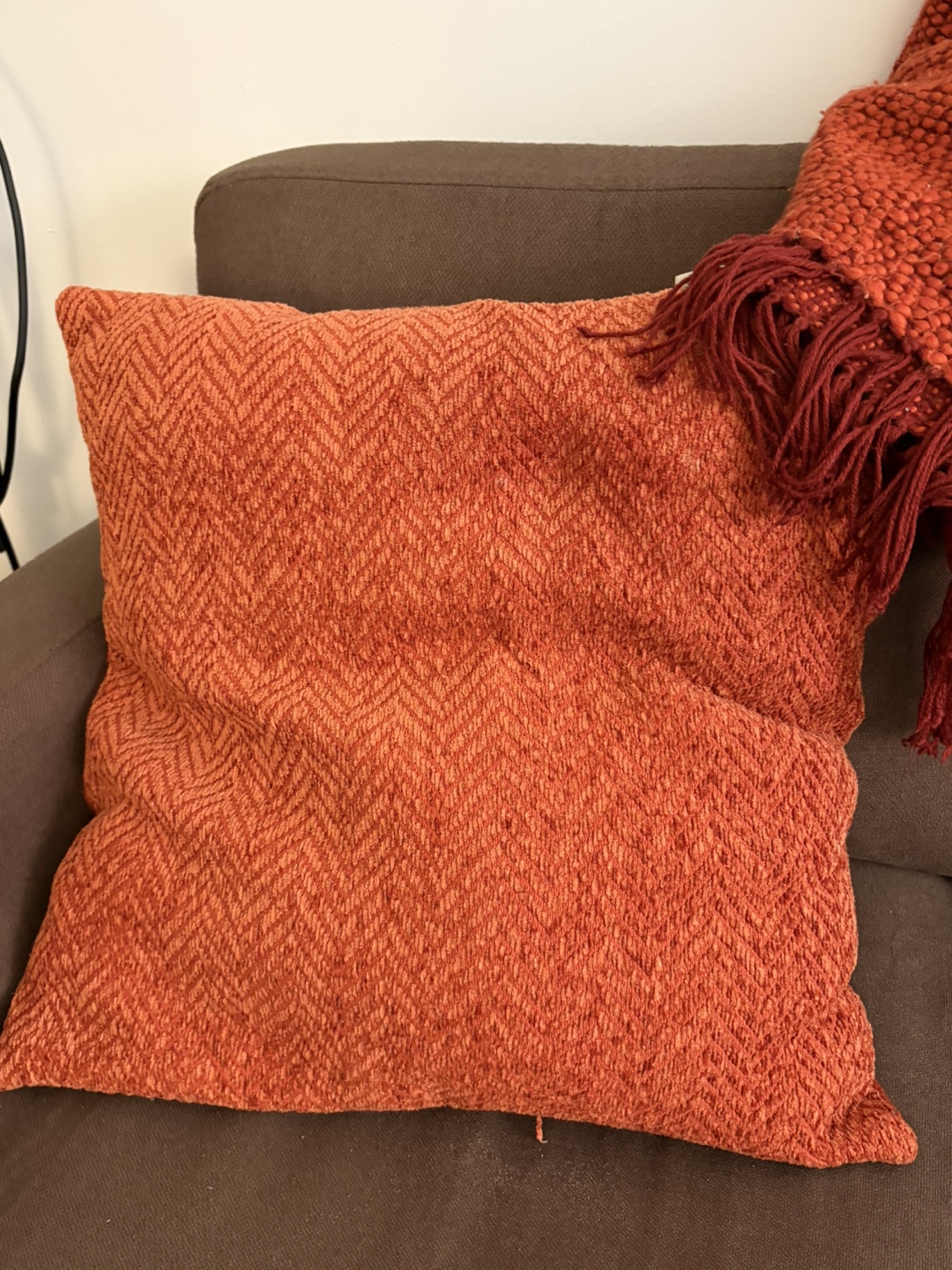 Cozy Orange Throw Blanket and Pillow Set - photo 2