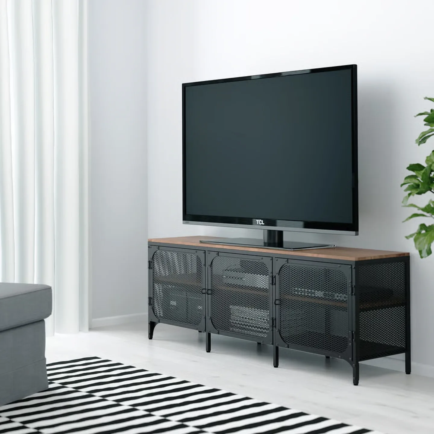 Industrial Style TV Stand/Storage Cabinet NEW IN THE BOX thumbnail
