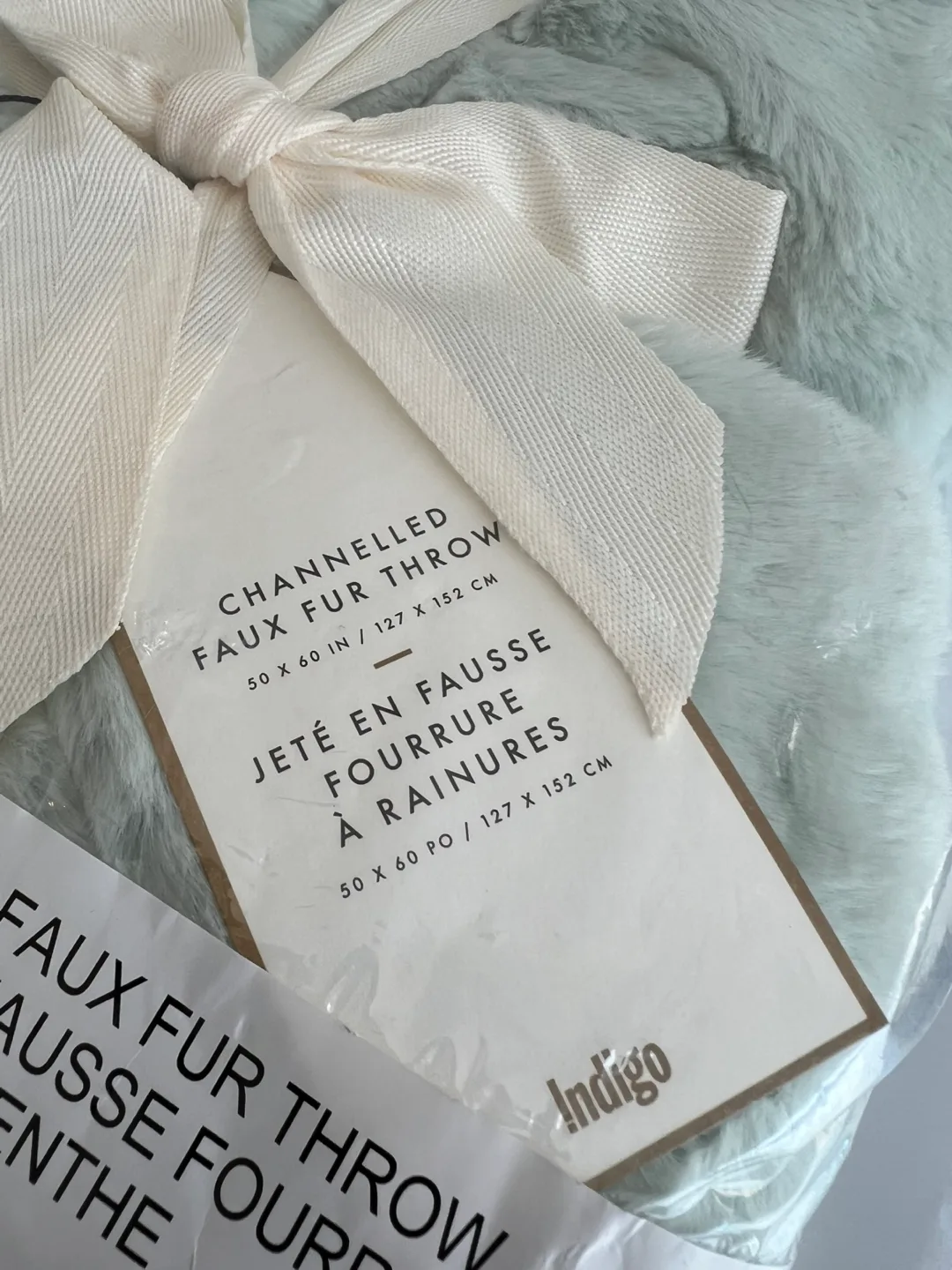 NEW Indigo Faux Fur Throw thumbnail