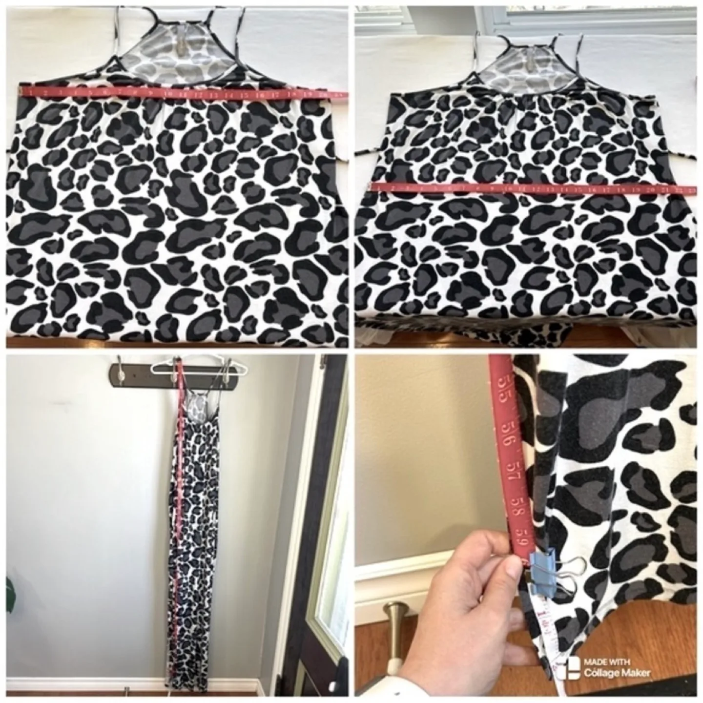 Thyme Maternity Racerback Animal Print Maxi Dress size L Tall image indicator(5)