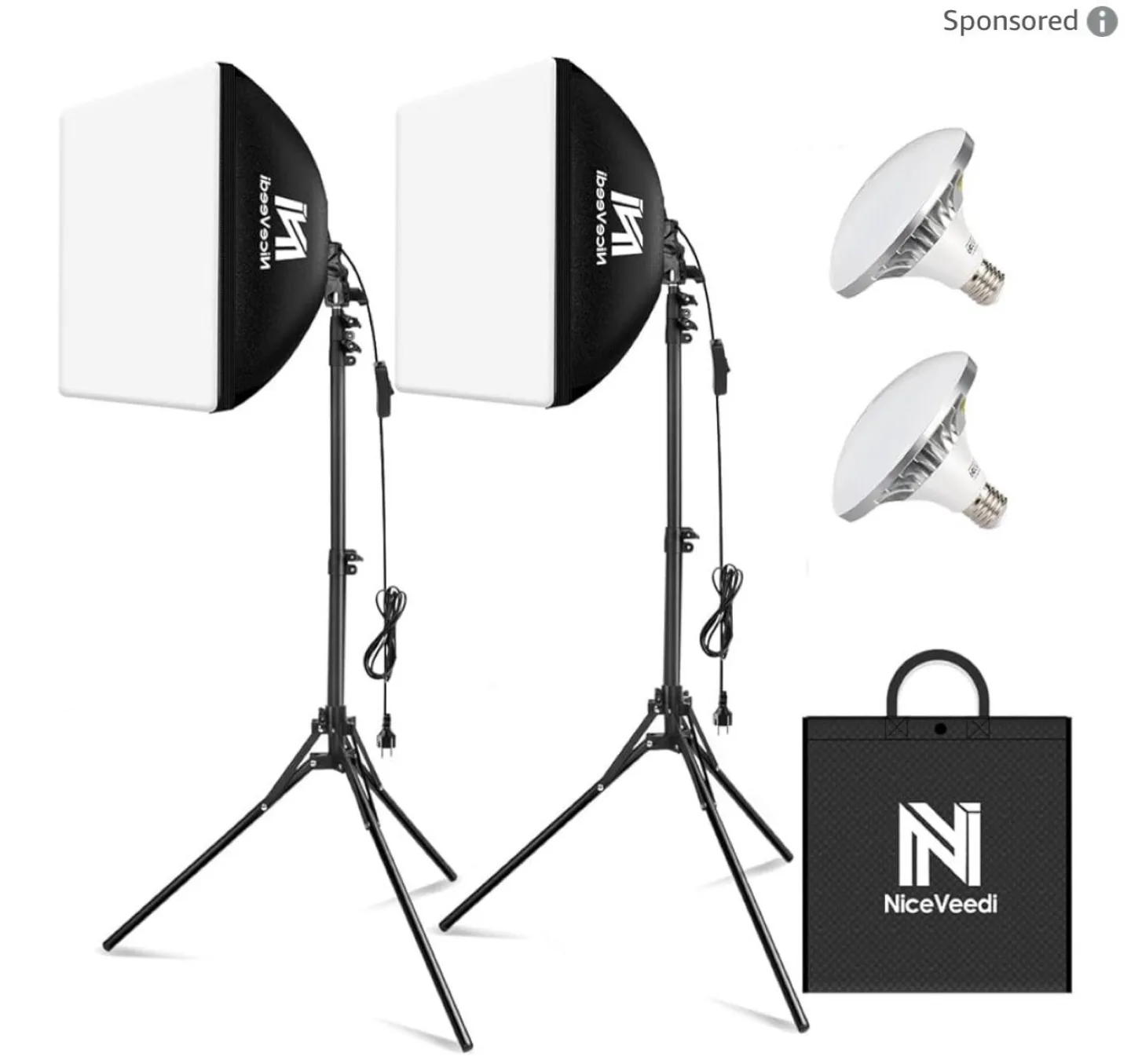 NiceVideo LED Softbox Studio Lights image indicator(10)