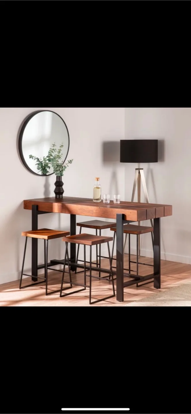Structube Pacifica Bar Table with Stools thumbnail