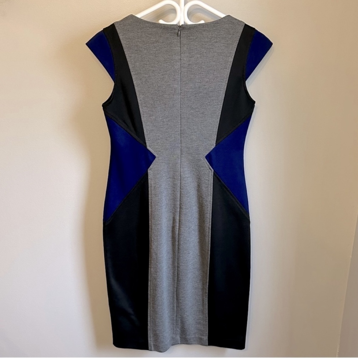 London Times Color Block Bodycon Sheath Dress Size 8 - photo 3