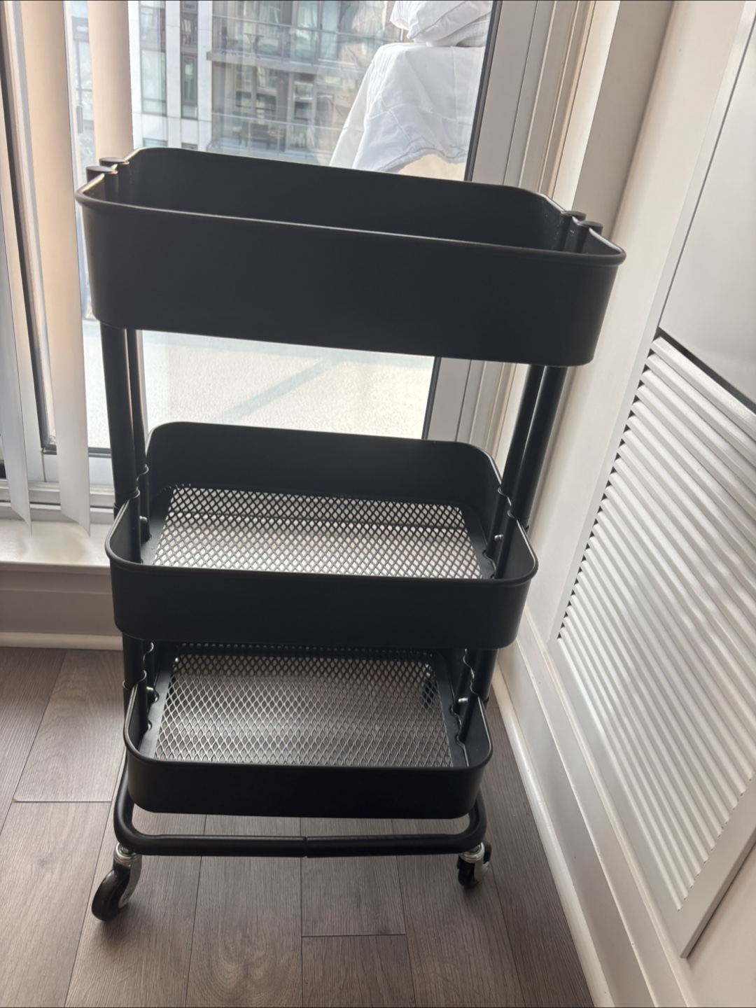 Black Rolling Cart