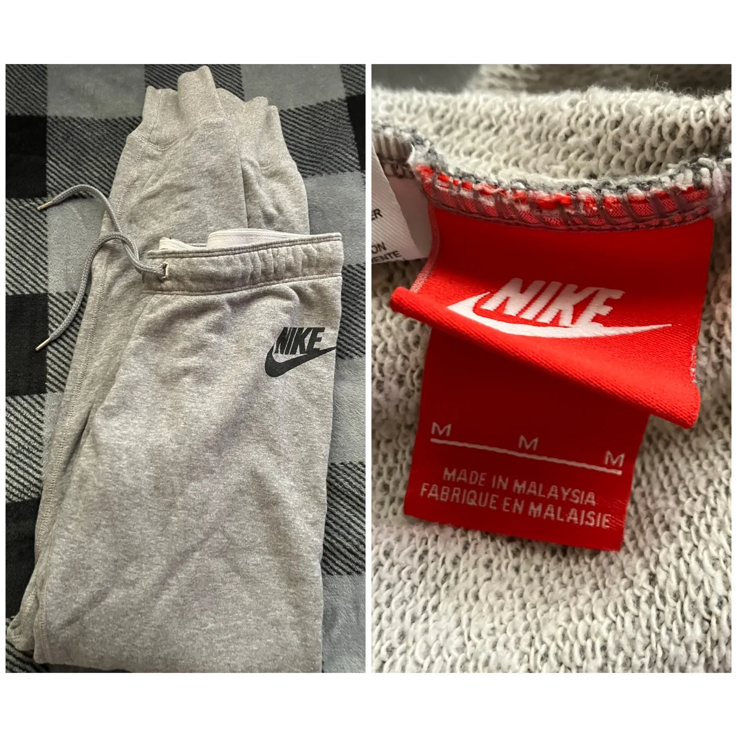 (Nike) Grey Sweatpants - Size Medium thumbnail