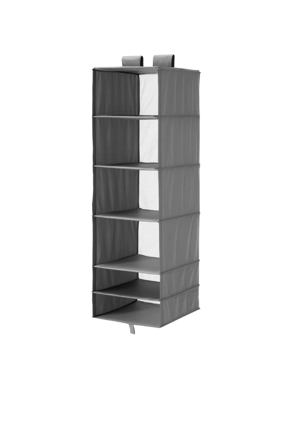 Gray Hanging Closet Organizer with 6 Shelves