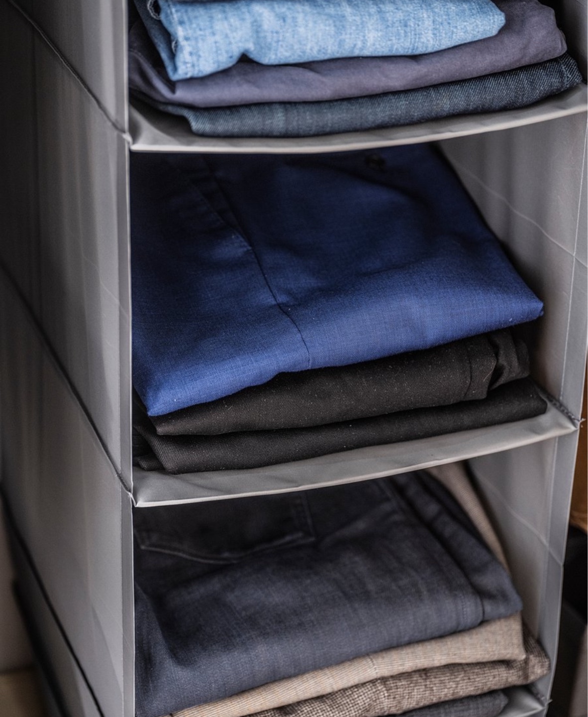 Gray Hanging Closet Organizer with 6 Shelves - photo 4