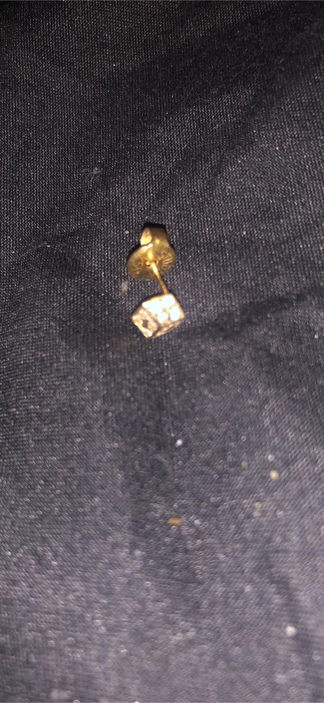 14k gold and diamond dice earring - photo 3