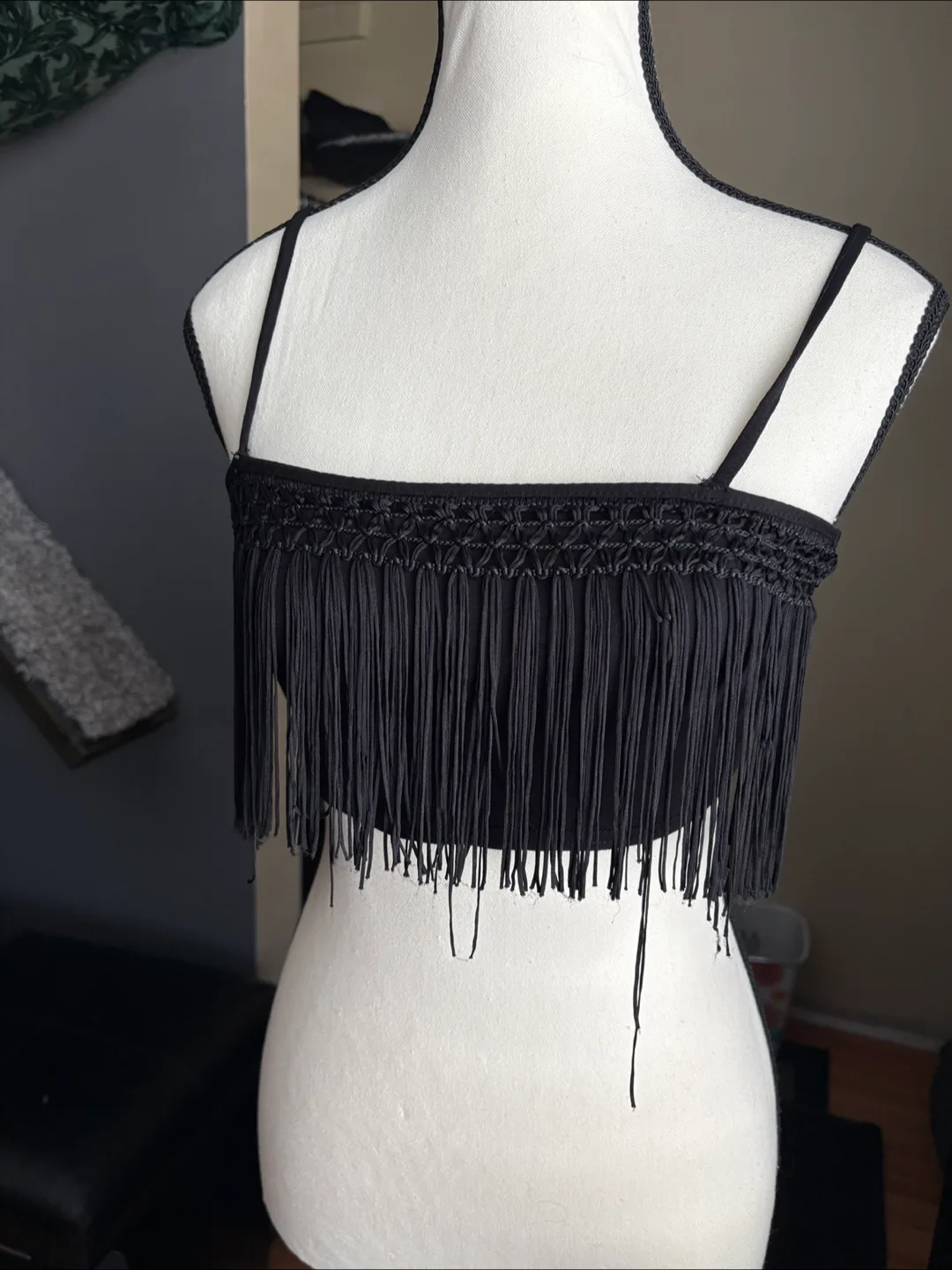 Black Fringe Women's Top thumbnail