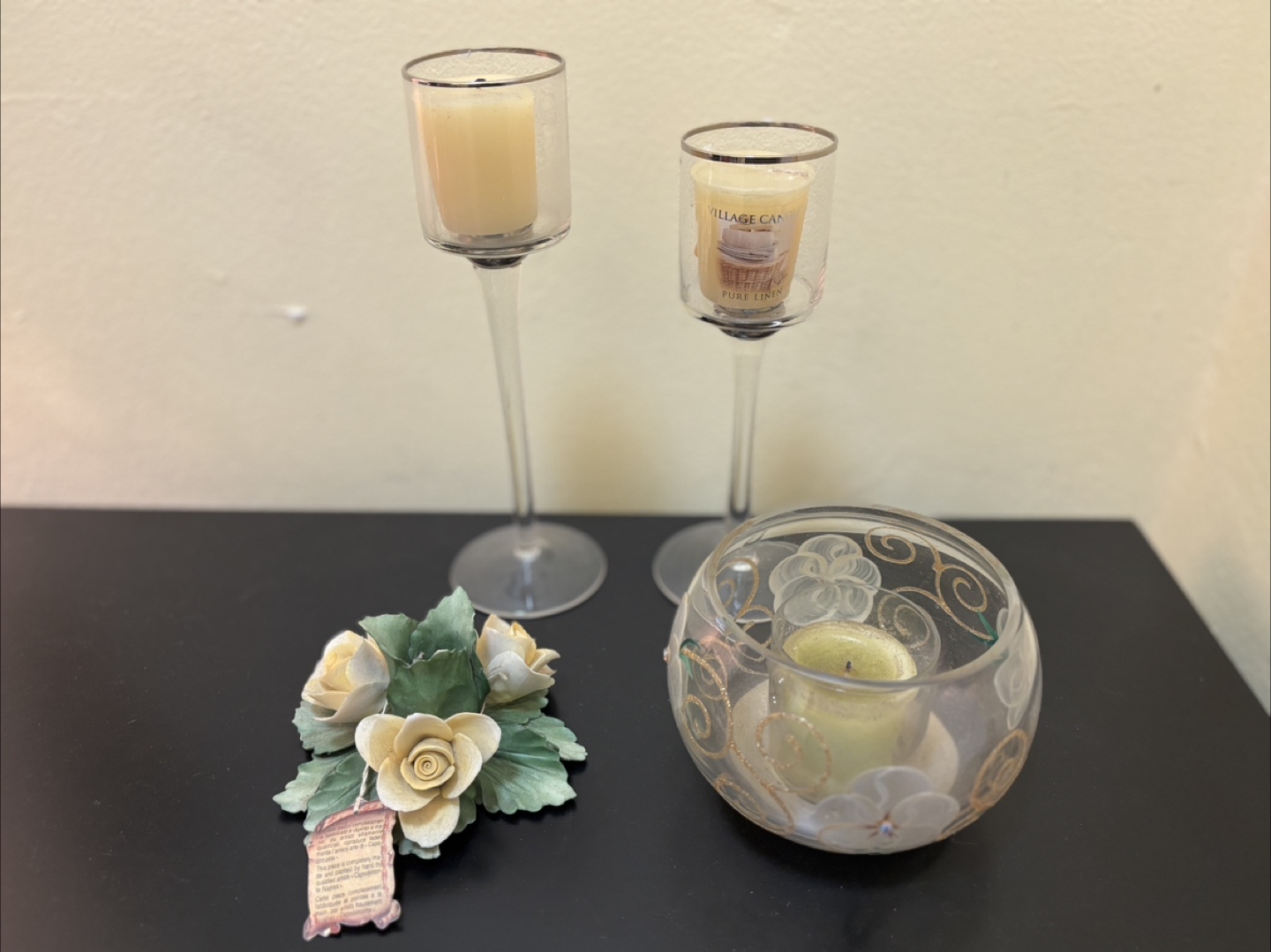 Vases, candle holders, candy dishes, Lenox clock - photo 2