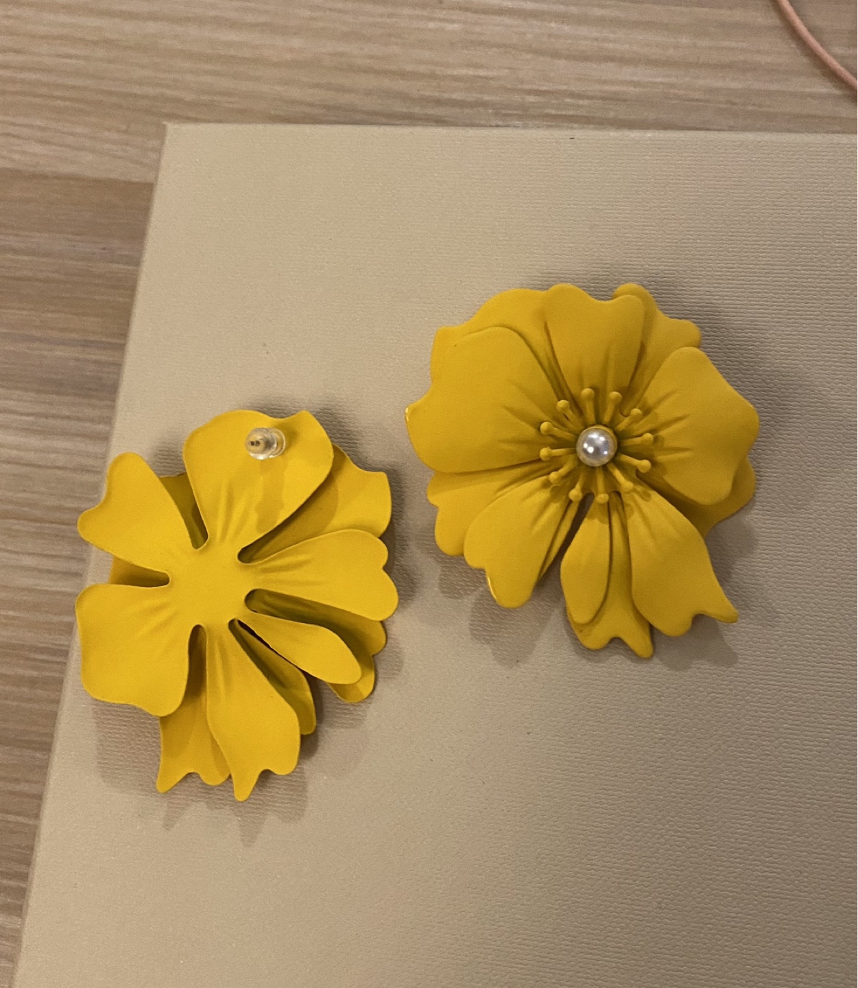 Yellow Floral Earrings - photo 2