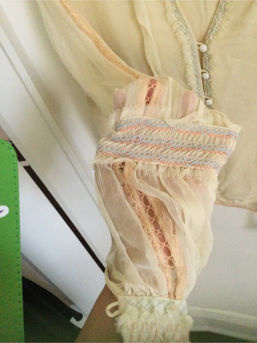 Jonathan Simkhai silk Cream Blouse - photo 3