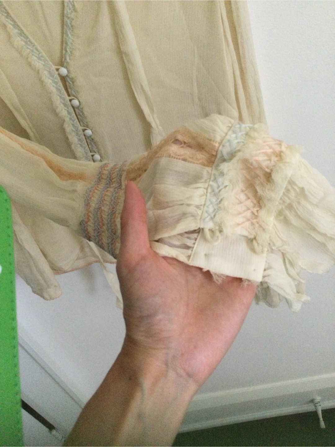 Jonathan Simkhai silk Cream Blouse - photo 4