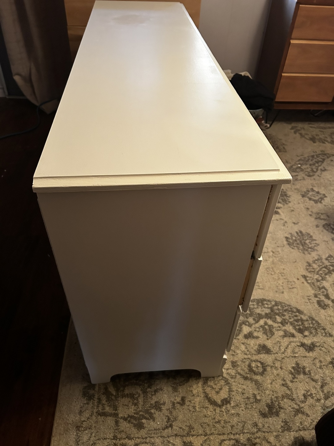 White dresser with black hardware - photo 2