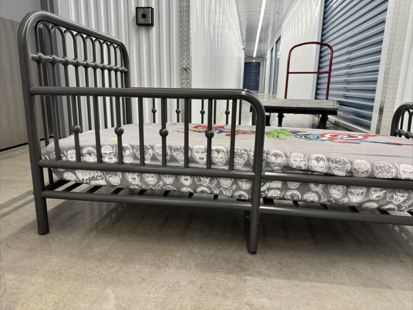Metal Kids Bed with Mattress- Like New - photo 2