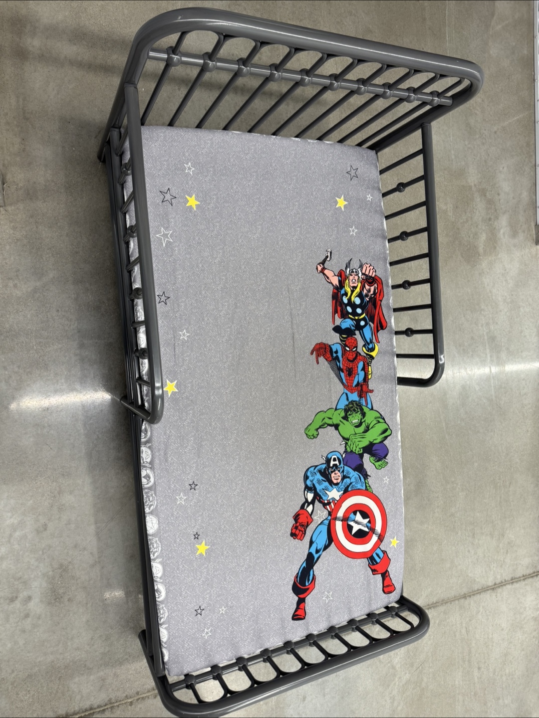 Metal Kids Bed with Mattress- Like New - photo 3